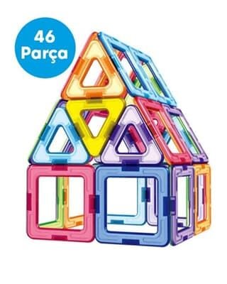 Logon 46 Parça Manyetik Yapı Taşları