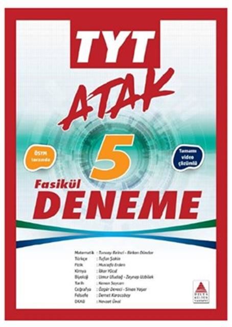 Delta Kültür Yayınevi  TYT Atak 5li Fasikül Tamamı Çözümlü Deneme