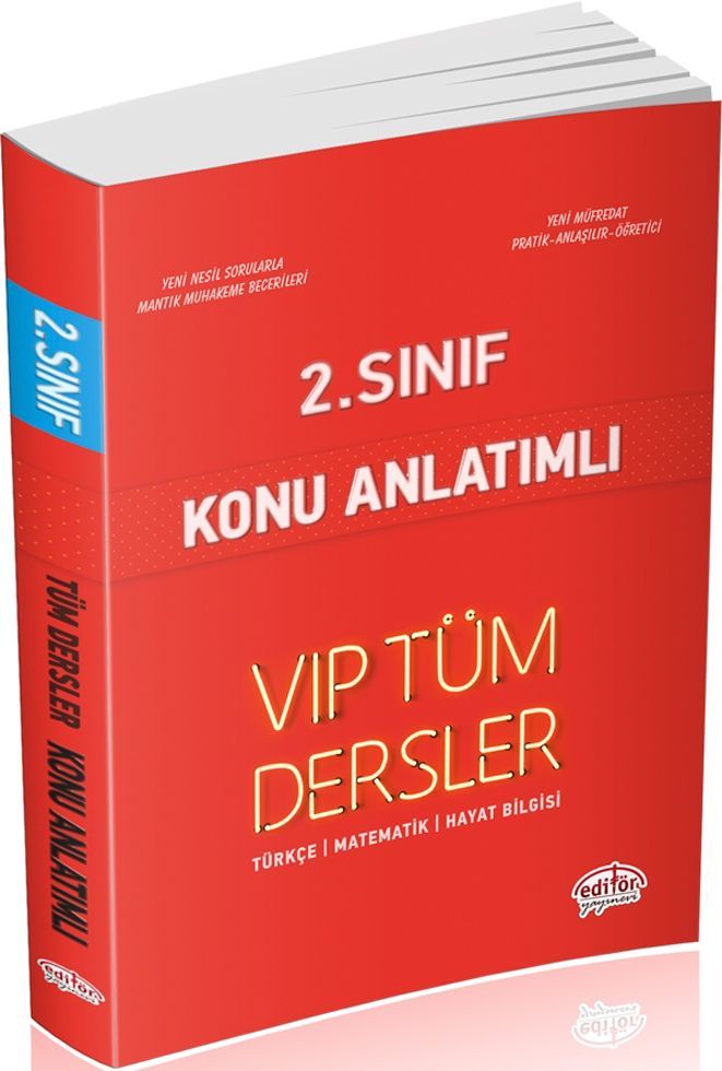 Editör Yayınları 2. Sınıf Tüm Dersler VIP Konu Anlatımlı Kırmızı Kitap