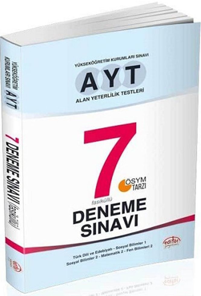 Editör Yayınları AYT 7 Deneme Sınavı