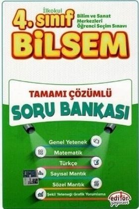Editör Yayınları 4. Sınıf Bilsem Tamamı Çözümlü Soru Bankası
