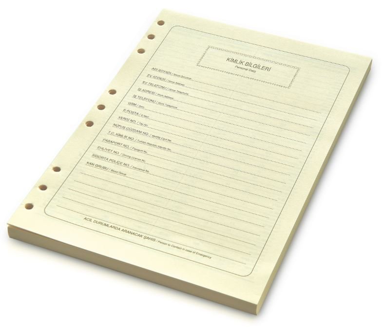 Heeton Organizer Ajanda Yedeği A5 Tarihsiz A25-809