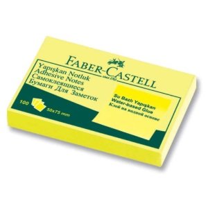 Faber Castell Yapışkanlı Not Kağıdı 50x75 mm Sarı