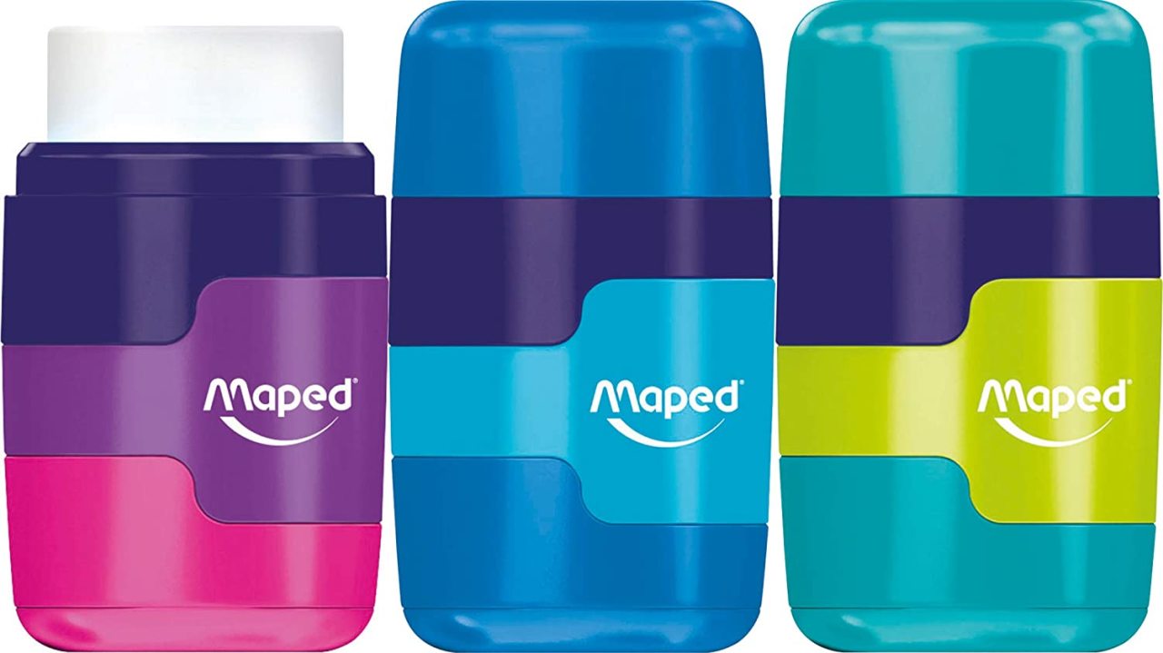 Maped Connect Çift Delikli Silgili Kalemtraş Renkli
