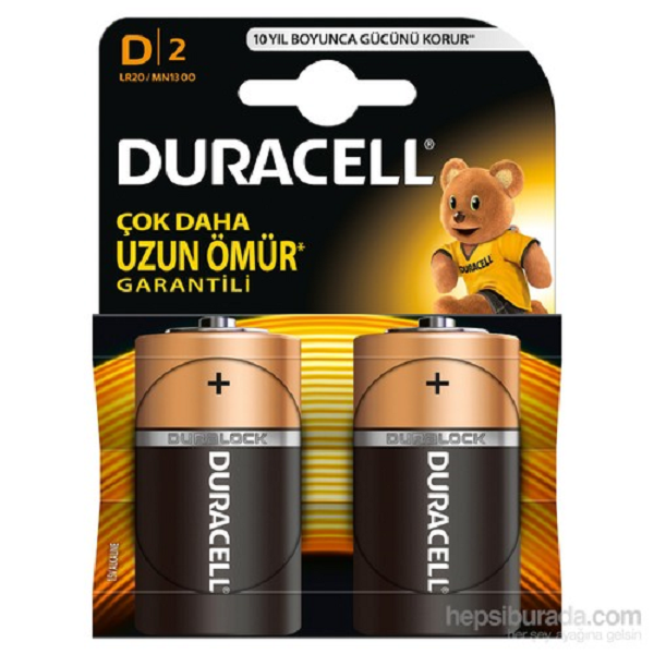 Duracell Alkalin Orta Boy Pil (C) 2 Lİ Kartela