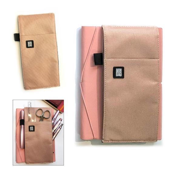 Minbag Çok Amaçlı Defter ve Ajanda Çantası Pudra Pembe