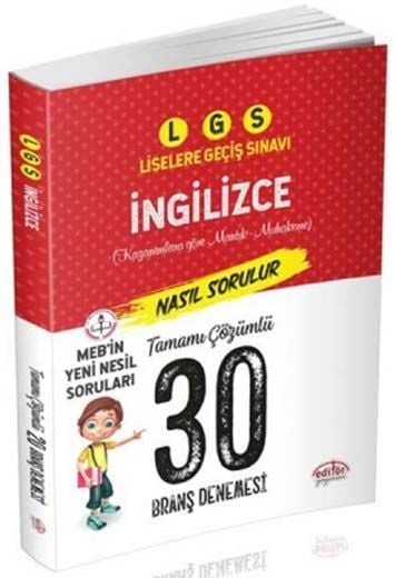 Editör Yayınları 8. Sınıf LGS İngilizce 30 Deneme Sınavı