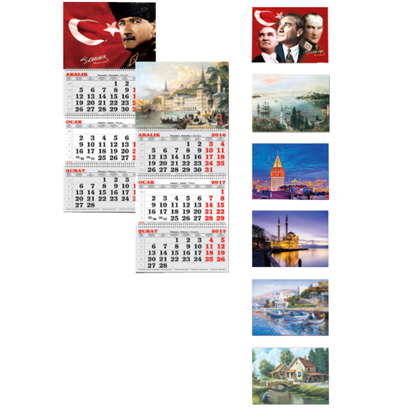 Keskin Color 2021 Denizci Takvimi Spiralli Bayrak