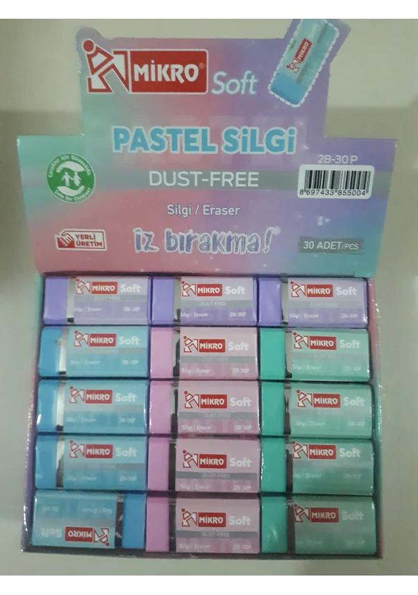 Mikro Silgi Soft Pastel 2B (adet)