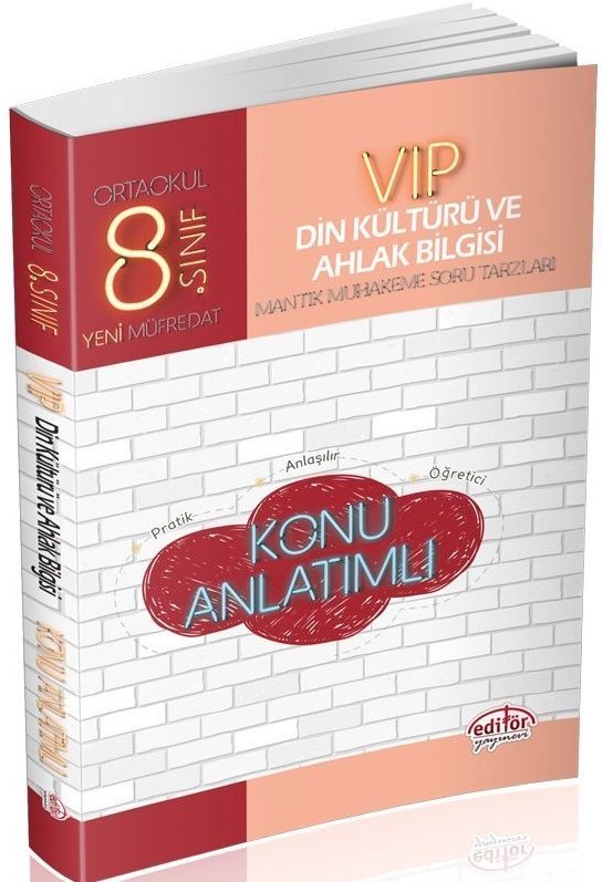 Editör Yayınları 8. Sınıf Vip Din Kültürü ve Ahlak Bilgisi Konu Anlatımlı