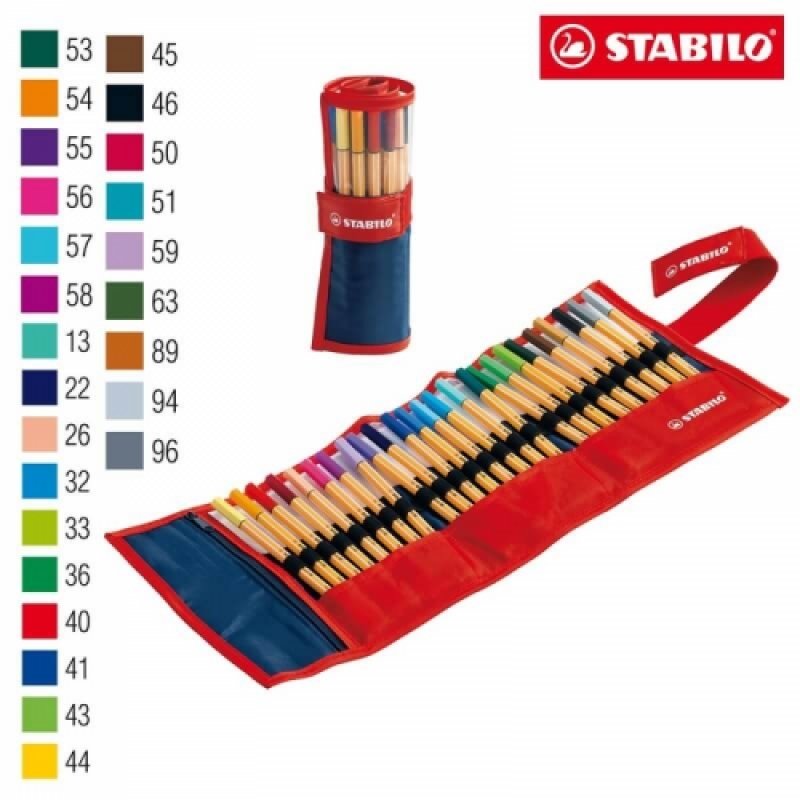 Stabilo 88 Point Keçe Uçlu İnce Kalem Seti 25'li Çantalı