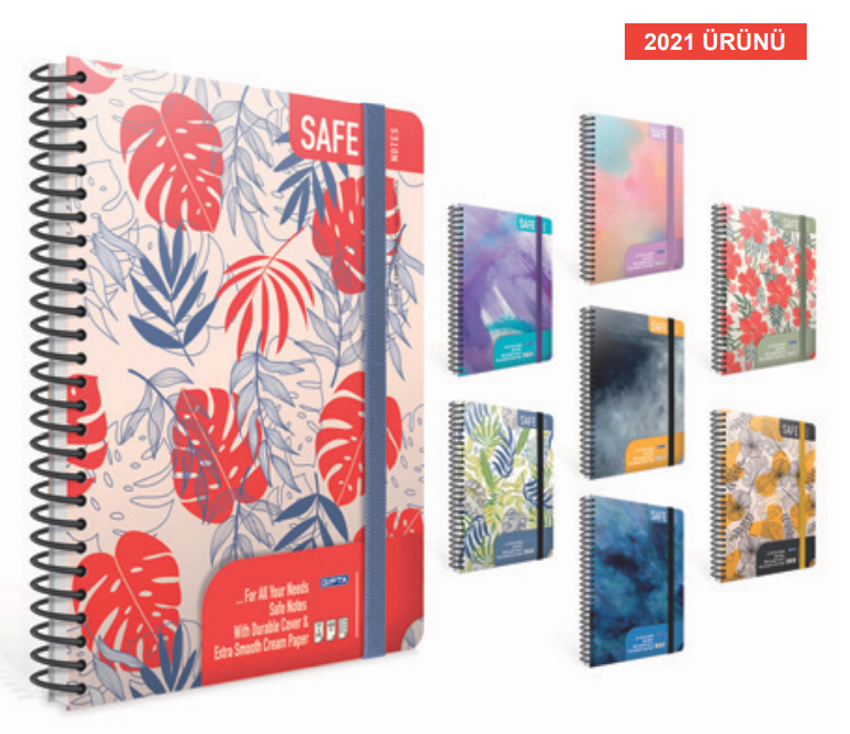 Gıpta Safe Notes Noktalı Defter Sert Kapak Spiralli 17x24 120 yp.