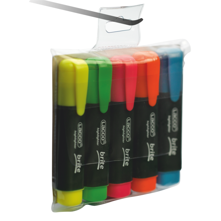 Lacco Brite Fosforlu Kalem 5'li Set