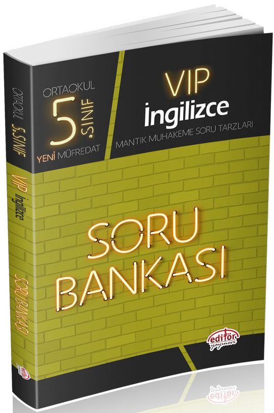 Editör Yayınları 5. Sınıf Vip İngilizce Soru Bankası