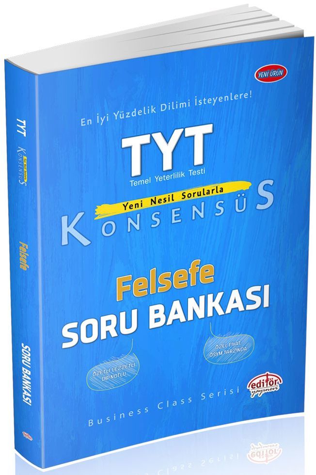 Editör Yayınları TYT Felsefe Konsensüs Soru Bankası