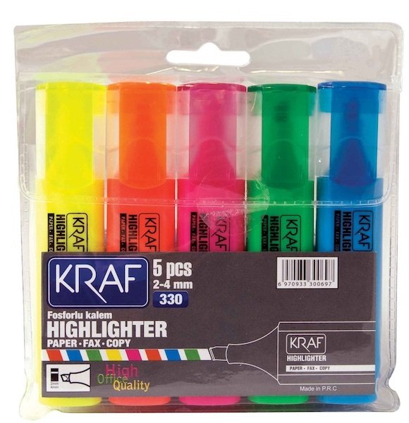 Kraf Fosforlu Kalem Seti 5'li