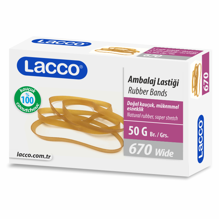 Lacco Ambalaj Lastiği Geniş 50 gr %100 Kauçuk