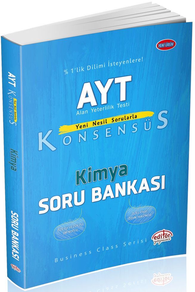 Editör Yayınları AYT Kimya Konsensüs Soru Bankası