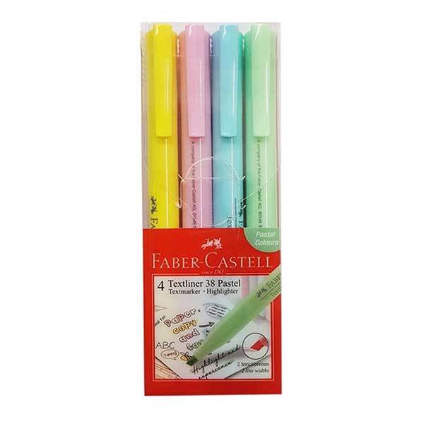 Faber Castell 38 Pastel Fosforlu Kalem Seti 4'lü