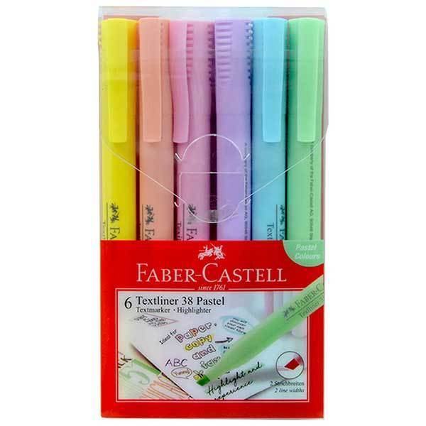 Faber Castell 38 Pastel Fosforlu Kalem Seti 6'lı