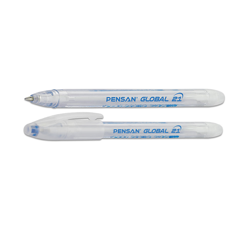 Pensan 2221 Global Tükenmez Kalem, 0.5 mm, Mavi