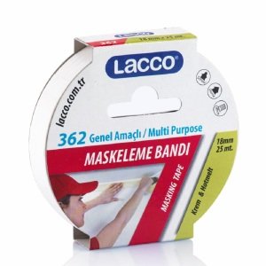 Lacco Maskeleme Bandı Kağıt Bant 18 mm x 25 m