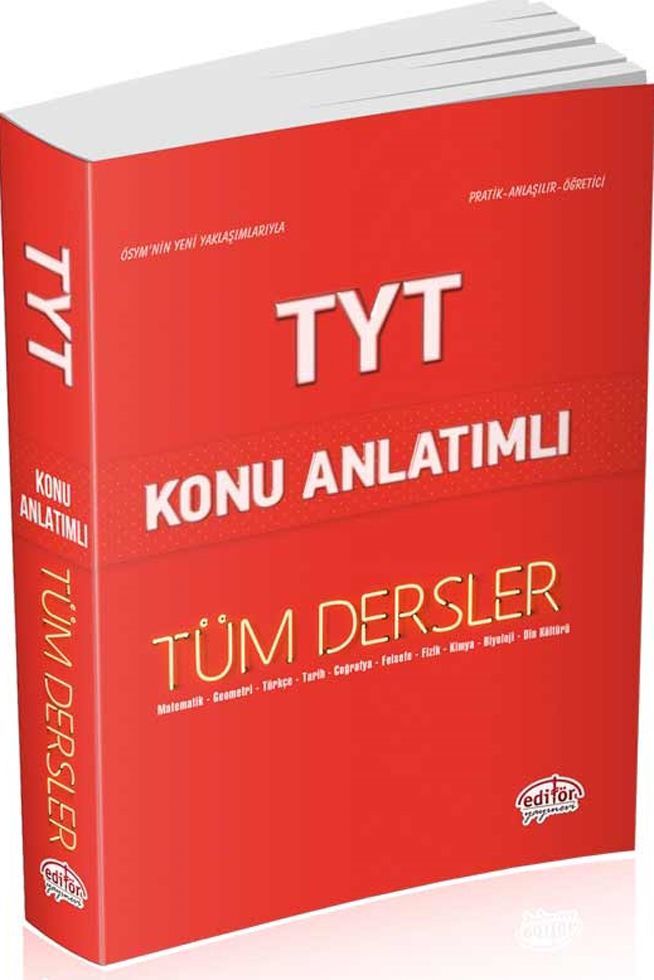 Editör Yayınları TYT Tüm Dersler Konu Anlatımlı Kırmızı Kitap
