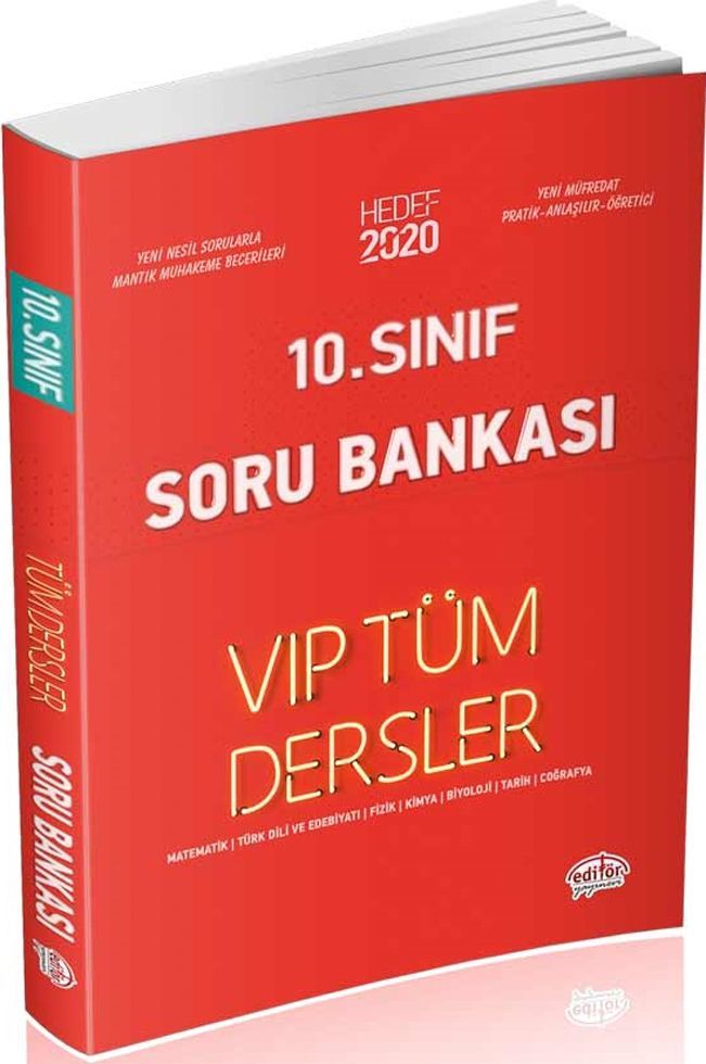 Editör Yayınları 10. Sınıf Tüm Dersler VIP Soru Bankası Kırmızı Kitap