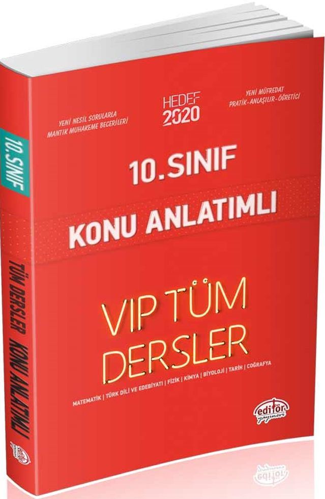 Editör Yayınları 10. Sınıf Tüm Dersler VIP Konu Anlatımlı Kırmızı Kitap