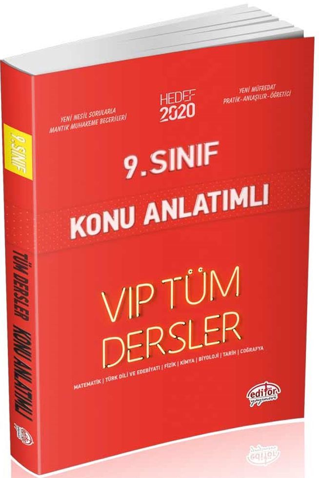 Editör Yayınları 9. Sınıf Tüm Dersler VIP Konu Anlatımlı Kırmızı Kitap