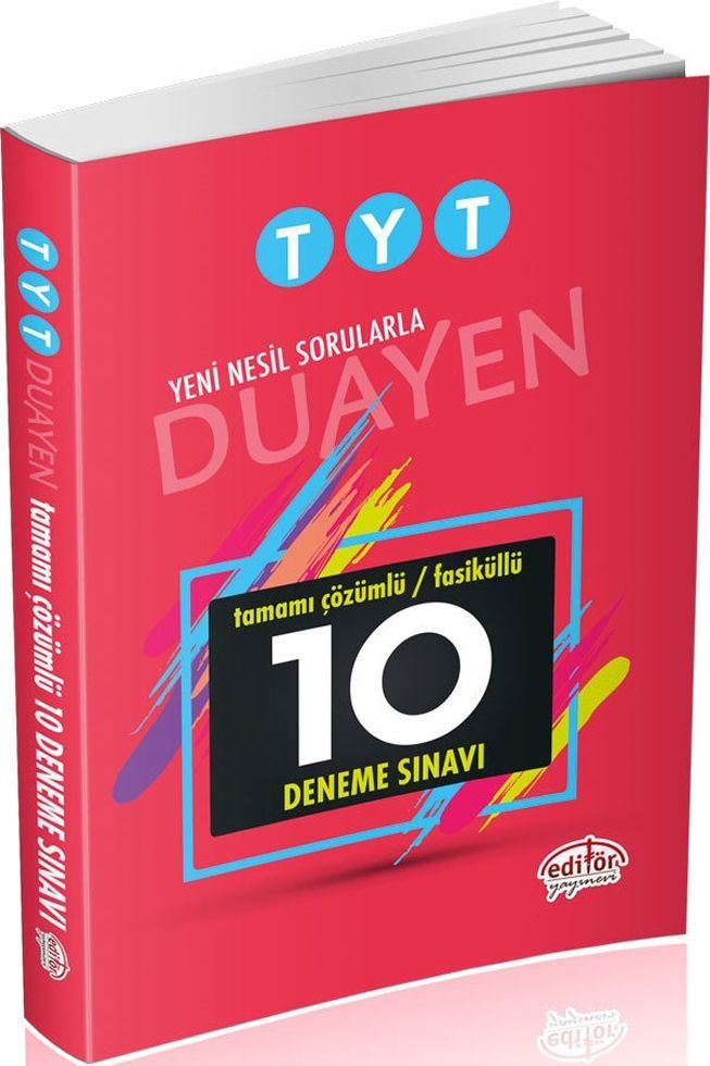 Editör Yayınları TYT Duayen Tamamı Çözümlü Fasiküllü 10 Deneme Sınavı