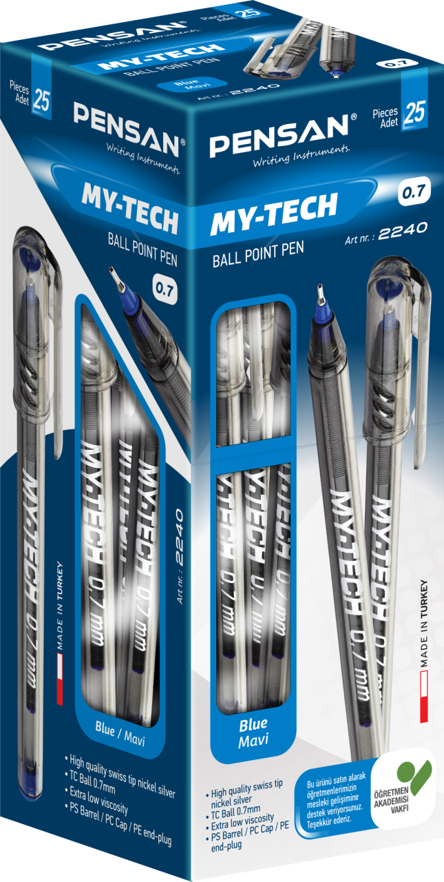 Pensan My-Tech Tükenmez Kalem 25'li 0.7 mm