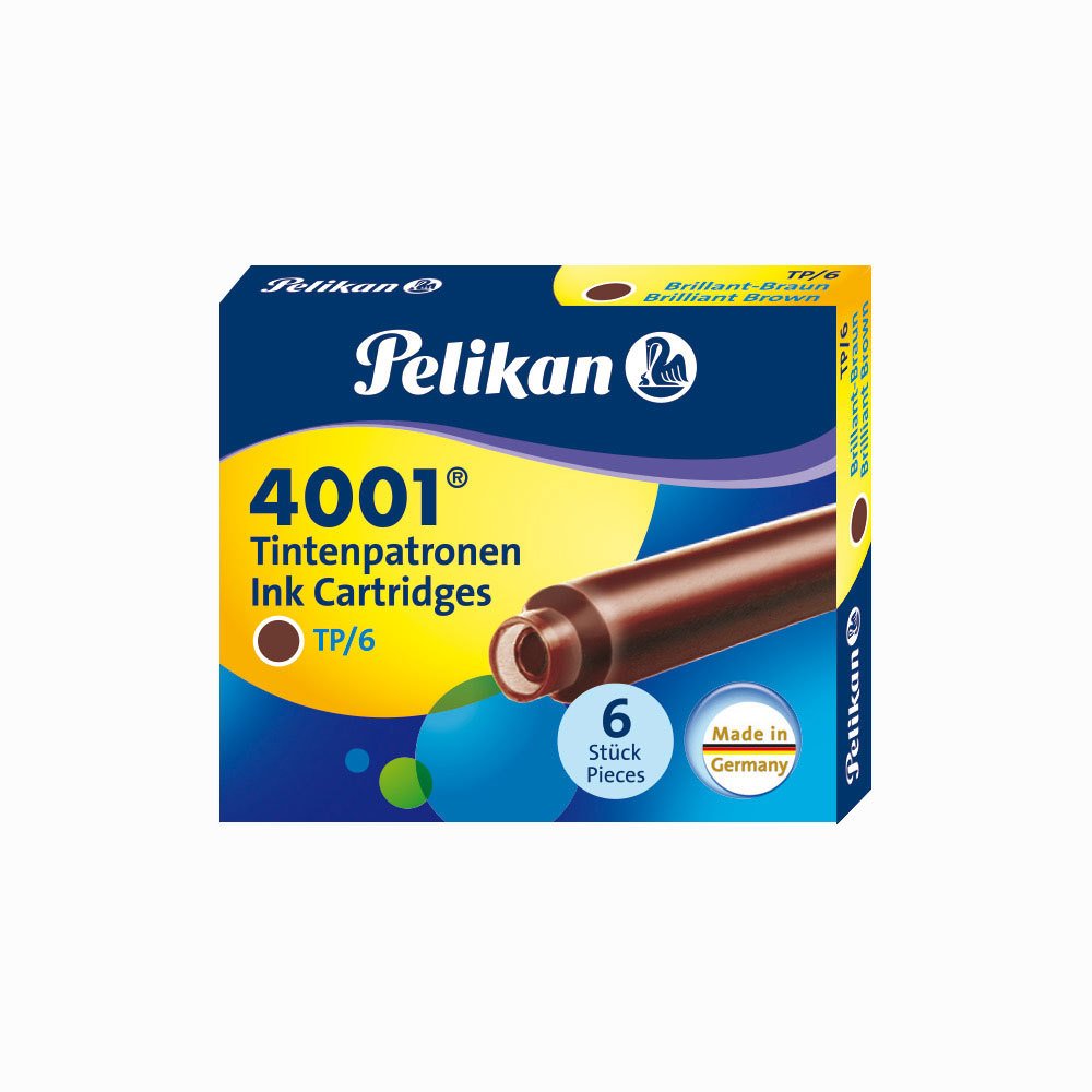 Pelikan Dolma Kalem Kartuşu Kısa Kahverengi