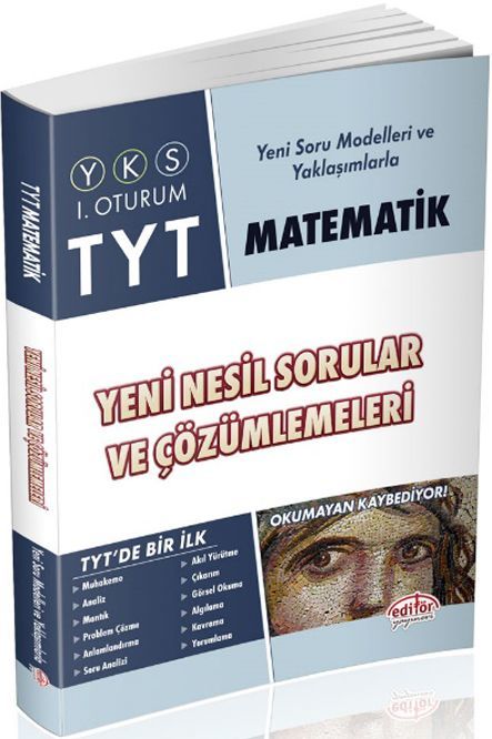 Editör Yayınları TYT Matematik Yeni Nesil Sorular ve Çözümlemeleri