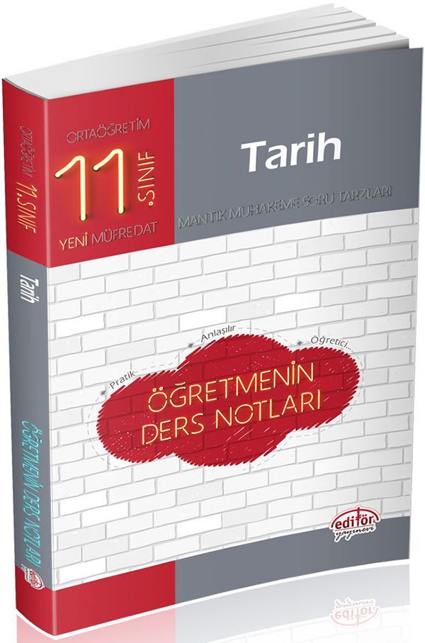 Editör Yayınları 11. Sınıf Tarih Öğretmenin Ders Notları
