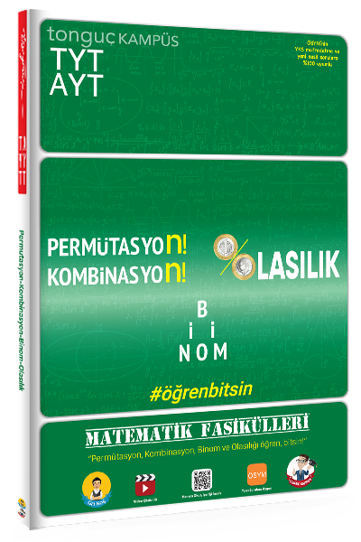 Tonguç TYT-AYT Matematik Fasikülleri-Permütasyon, Kombinasyon, Binom, Olasılık