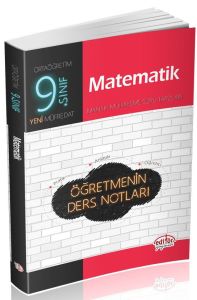 Editör Yayınları 9. Sınıf Matematik Öğretmenin Ders Notları