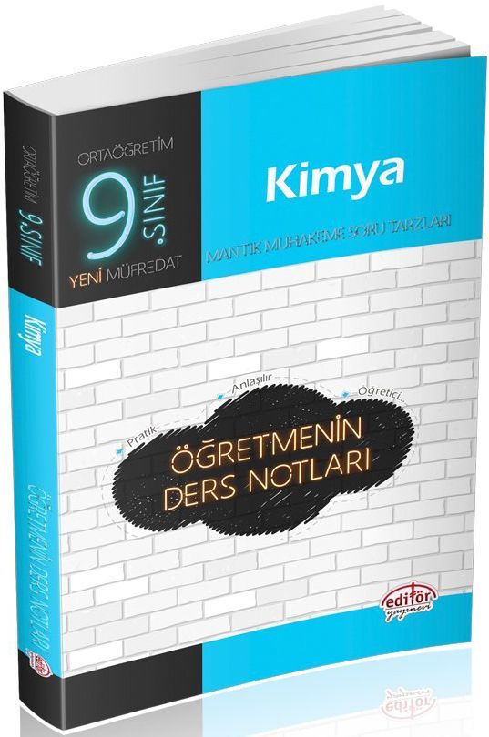 Editör Yayınları 9. Sınıf Kimya Öğretmenin Ders Notları