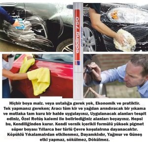 Edding 750 Araç Kaporta Rötuş Siyah Boya Kalemi (Kalın Uç)
