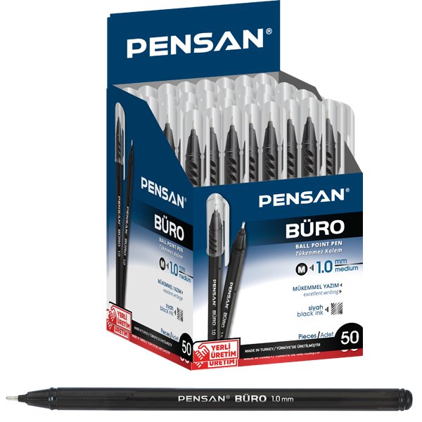 Pensan Büro Tükenmez Kalem 2270 1.0 mm 50'li Siyah
