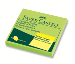 Faber Castell Yapışkan Notluk 75x75mm Fosforlu Yeşil