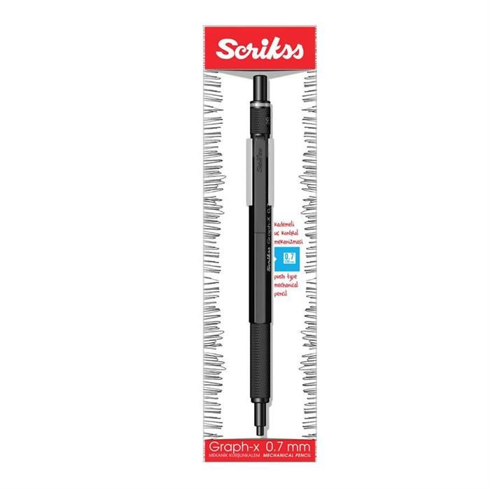 Scrikss Versatil Kalem Graph-x Metal 0.7 MM Siyah