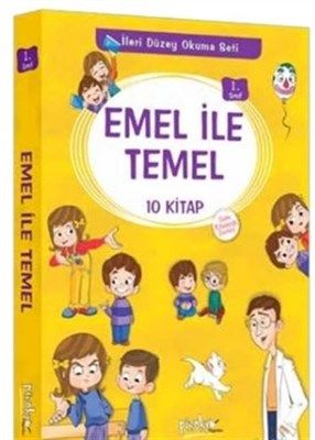 Pinokyo Yayınları 1. Sınıf Emel İle Temel Serisi İleri Düzey Okuma Seti 10 Kitaplık Set