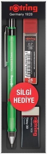 Rotring Visuclick Versatil Uçlu Kalem Seti 0.7 mm Kalem+Silgi+Uç Yeşil