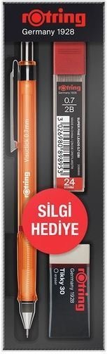 Rotring Visuclick Versatil Uçlu Kalem Seti 0.5 mm Kalem+Silgi+Uç Turuncu