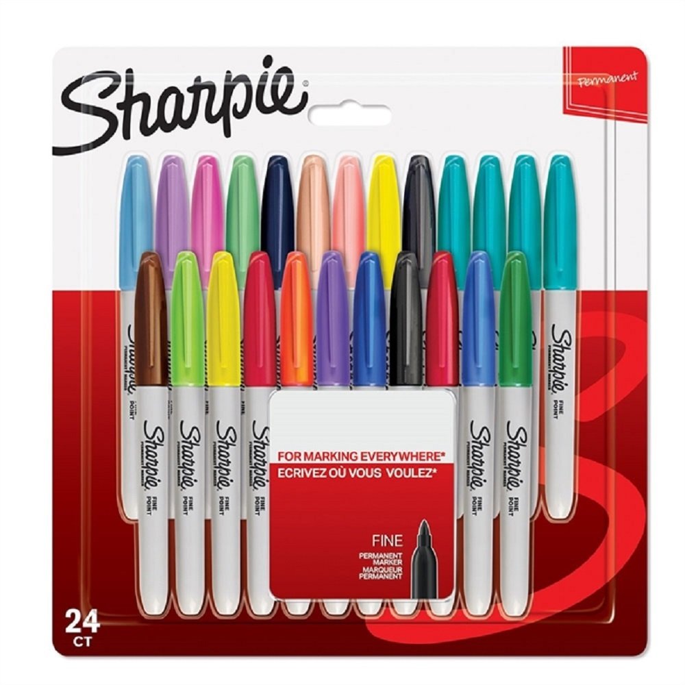 Sharpie Fine Permanent Markör 24 Renk