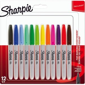 Sharpie Fine Permanent Markör 12 Renk
