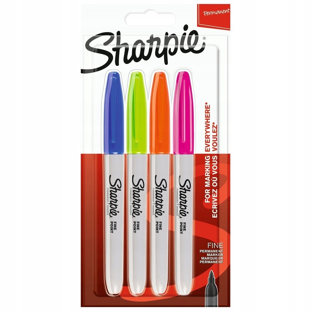 Sharpie Fine Permanent Markör Canlı 4 Renk