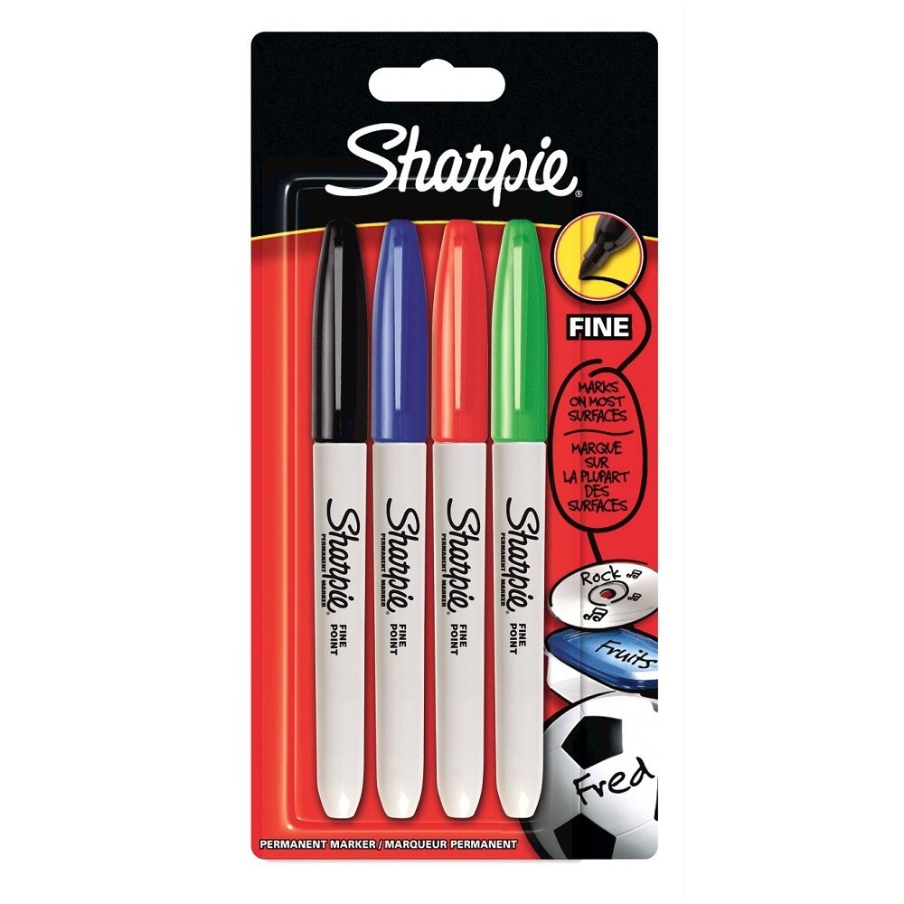 Sharpie Fine Permanent Markör Standart 4 Renk