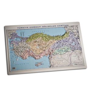 Gürbüz Kabartma Harita Türkiye Bölgeler 35x50